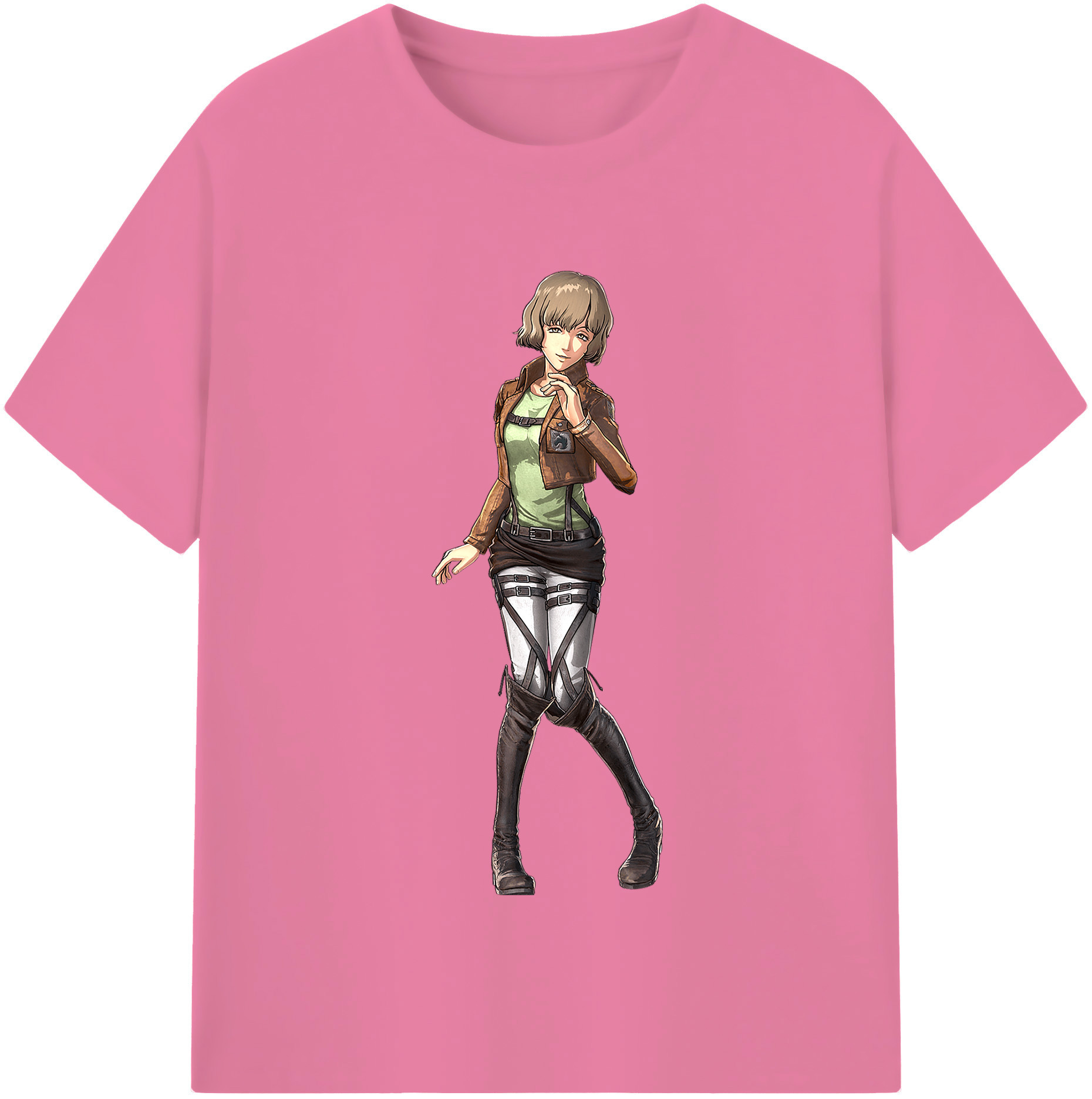 （画像用） 進撃の巨人 ヒツチ Attack on Titan Hitch 綿100％半袖Tシャツ（フロントプリント）